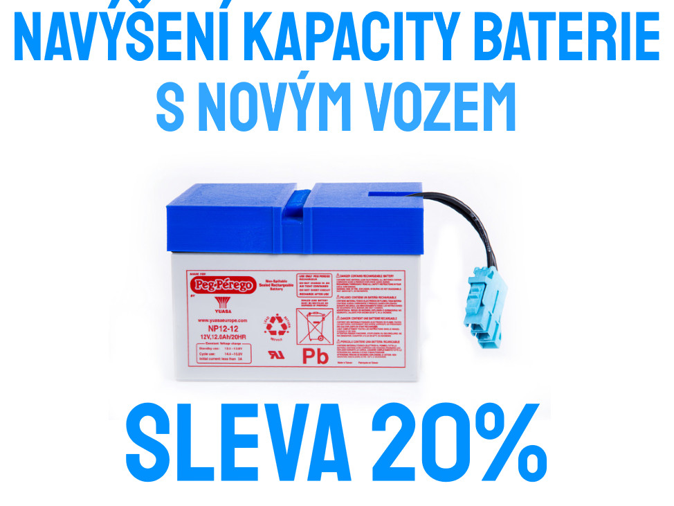 12V/8Ah na 12Ah (sleva 20%), navýšení kapacity 